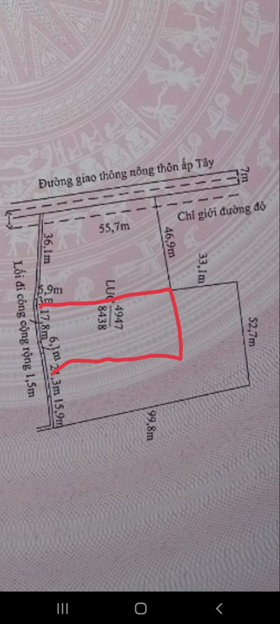 Đất lúa Óc Đảo Long Hựu 1000m2  mt đường xe hơi giá rẻ 1 tỏi 2 5