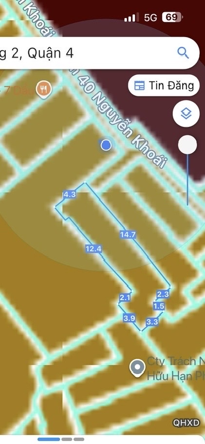 BÁN NHÀ DT HƠN 66M2 CHỈ 5 ĐỒNG 8- Đ.NGUYỄN KHOÁI- GIAO THƯƠNG GIỮA TÔN THẤT THUYÊT- BẾN VÂN ĐỒN- 5