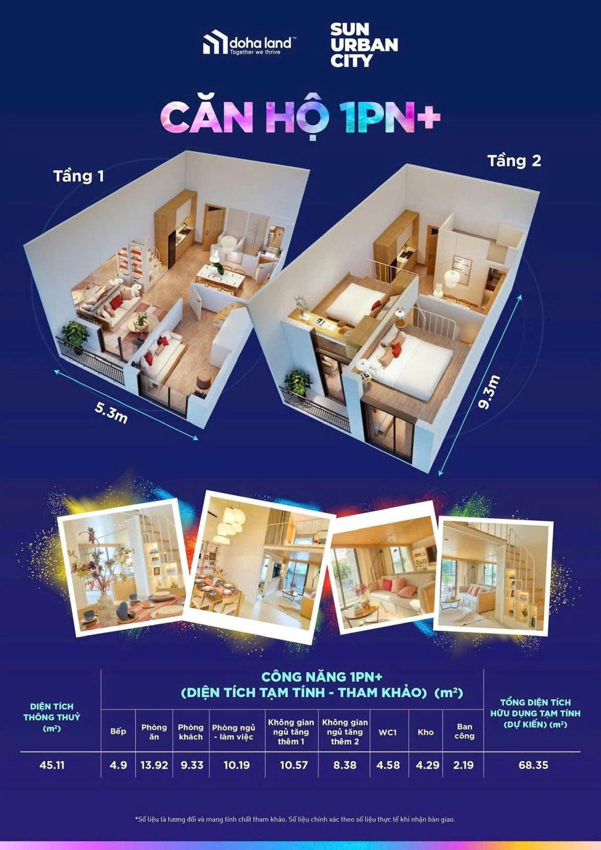 CĂN HỘ GÁC XẾP 1BR+ ĐỘC ĐÁO — TÒA P25 SUN URBAN CITY HÀ NAM 2