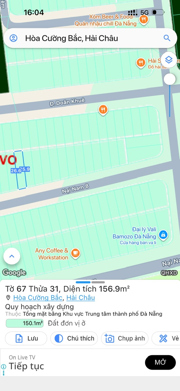 Cần bán Đất Phường  Hải Châu I, Hải Châu, Diện tích 157m², Giá 28.5 Tỷ 9