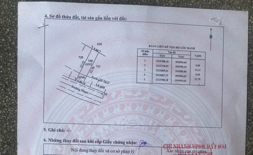 Bán đất thổ cư đường nhựa 1/ Bến Than , xã Hòa Phú dt 115m2 giá 2,5 tỷ