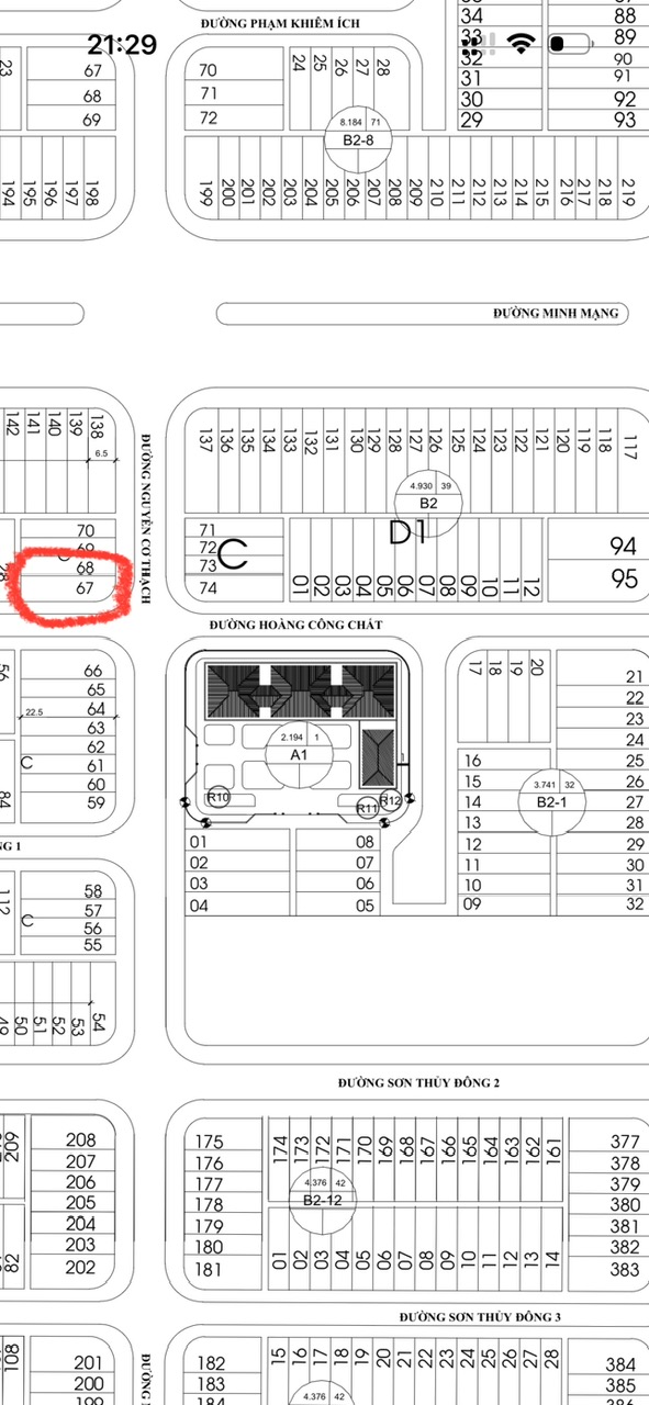 240m2/24 tỷ.Đất 2 M tiền, đường Nguyễn Cơ Thạch và Hoàng Công Chất,Sát bãi tắm Sơn Thủy 6