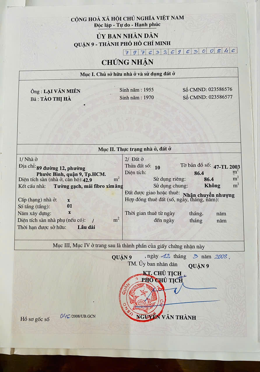 Cần bán Nhà mặt tiền Phường Phước Bình, Quận 9, Diện tích 86m², Giá 9.8 Tỷ 3