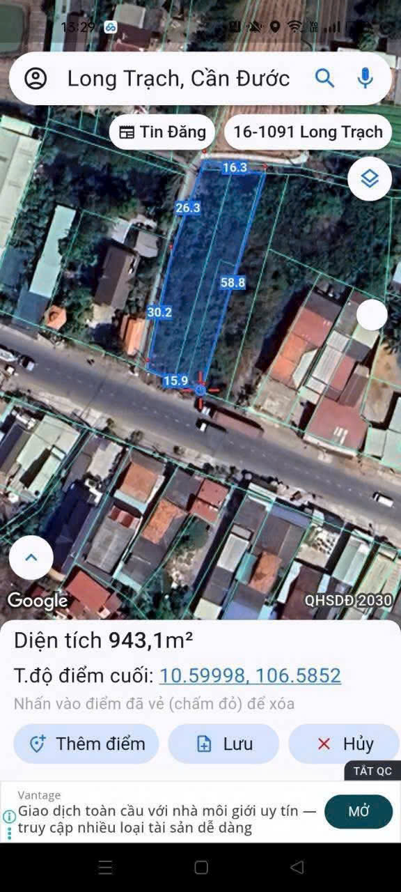 Bán đất mặt tiền ĐT835A , Long Trạch, Cần Đước 950m2 giá 19,5 tỷ 2