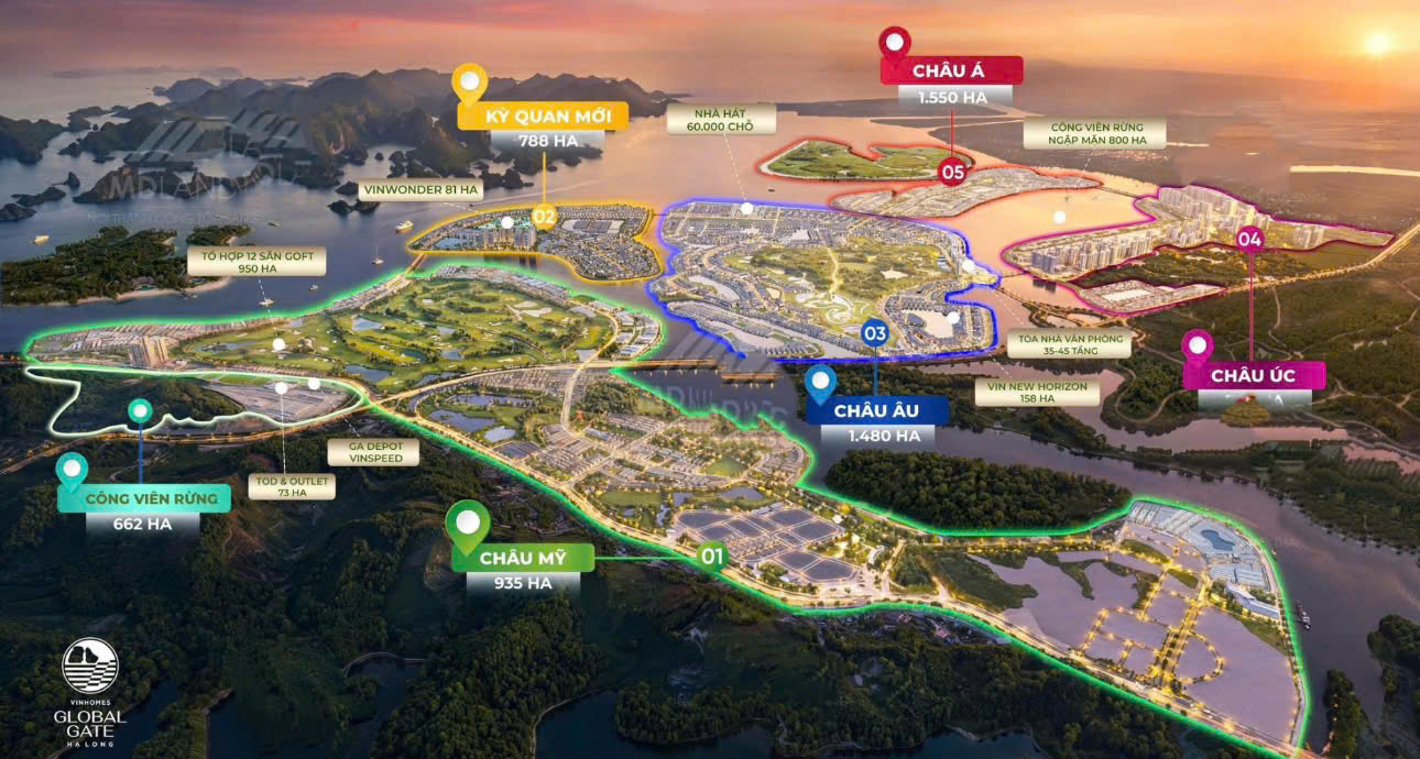 Bán biệt thự song lập Vinhomes Global Gate Hạ Long, view quan kỳ quan thế giới. DT 162m², mặt tiền 5