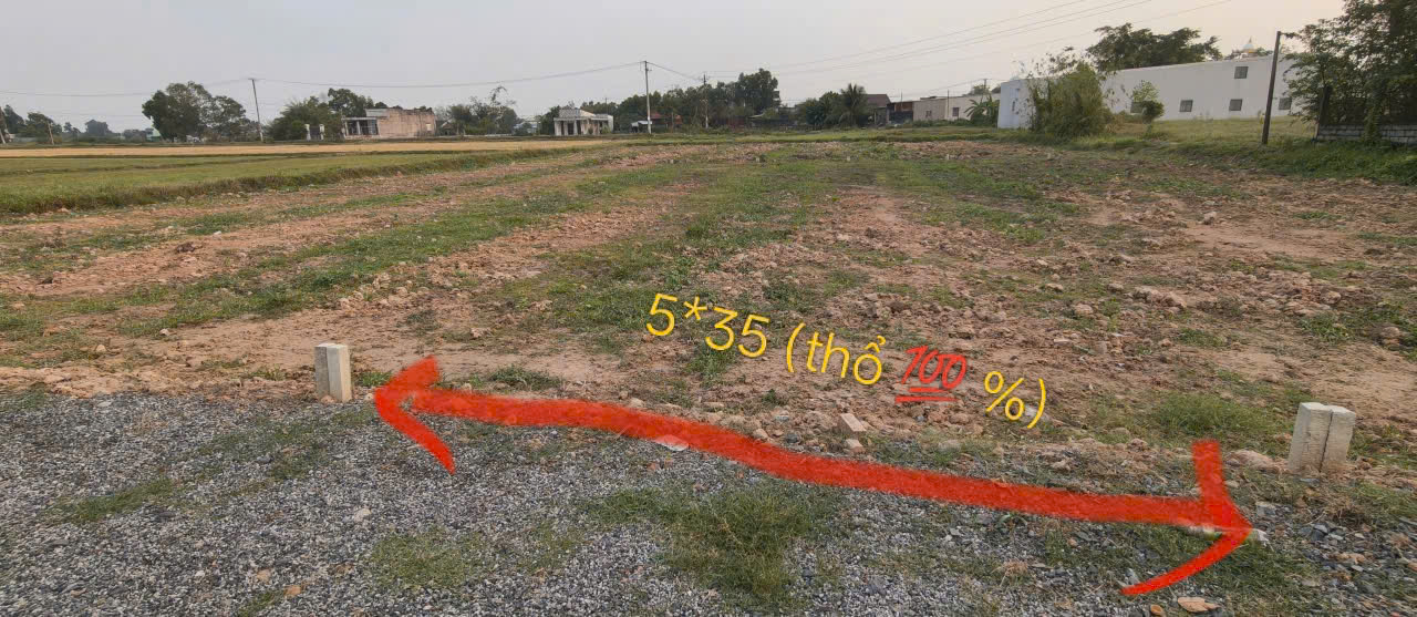 Bán nền thổ cư hẻm đường đá xanh oto xã Hòa Khánh Đông dt 175m2 giá 950 triệu