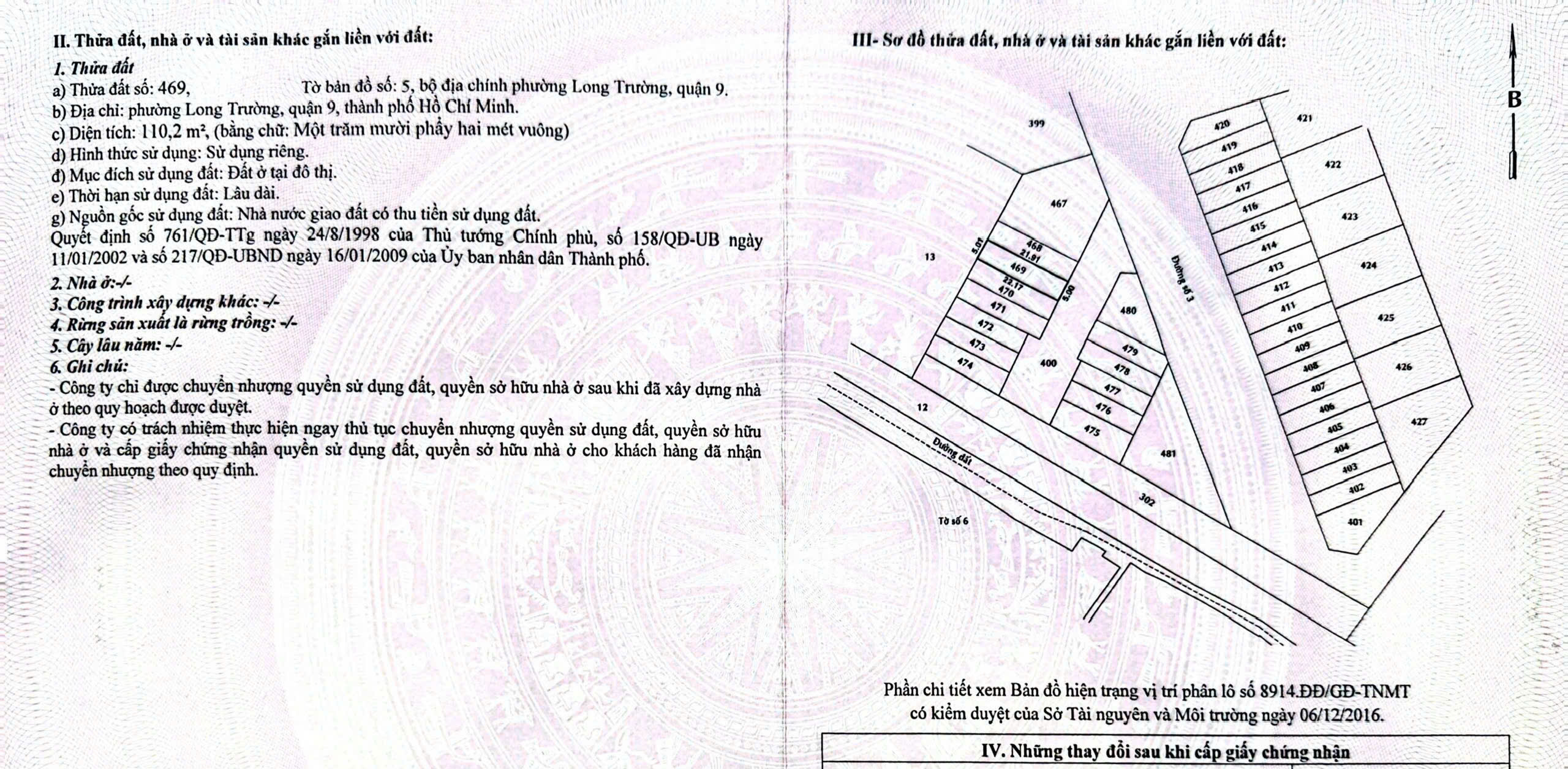 Cần bán Đất Phường Long Trường, Quận 9, Diện tích 109m², Giá 6.8 Tỷ 6