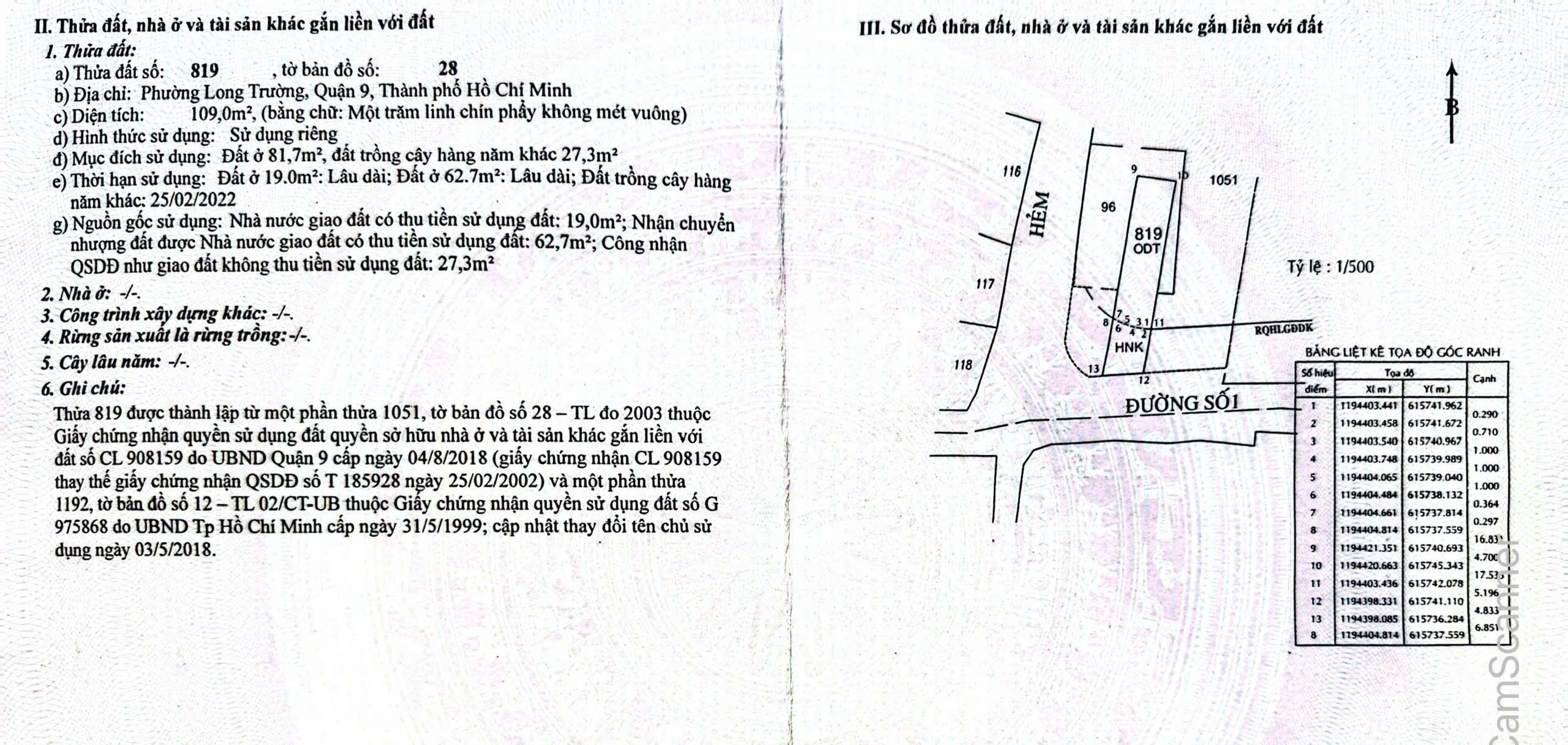 Cần bán Đất Phường Long Trường, Quận 9, Diện tích 109m², Giá 6.8 Tỷ 7