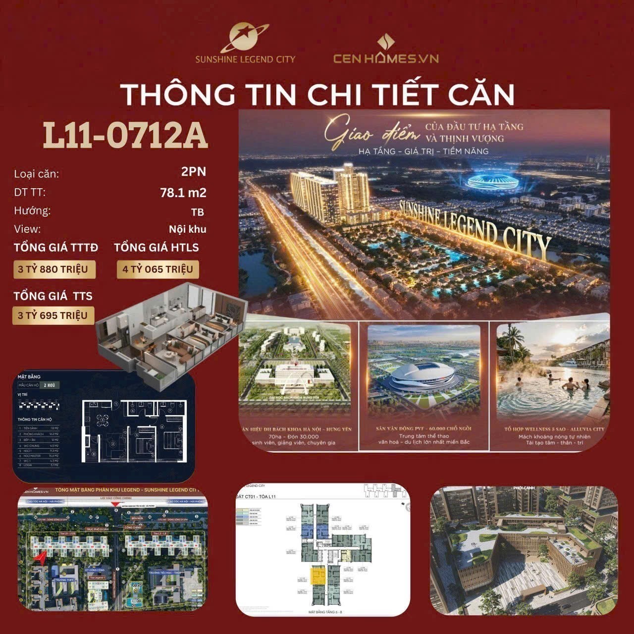Bán Căn hộ Sunshine 70m-2 ngủ- full Nội Thất- tầng trung nhỉnh 3 tỷ 2