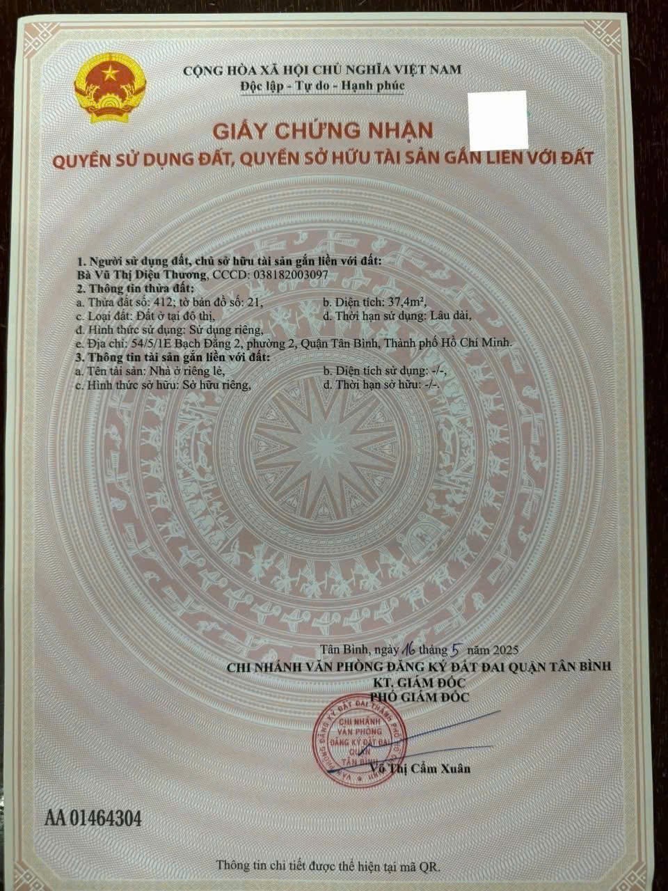 Cần bán Nhà mặt tiền Tân Bình, Hồ Chí Minh, Diện tích 48m², Giá 12 Tỷ