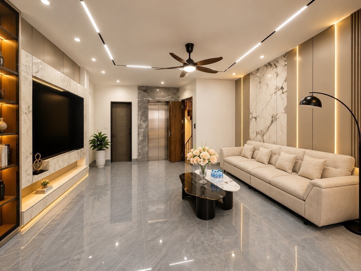 46M² x 6 TẦNG TRUNG TÂM THẠCH BÀN – CỔ LINH GARA Ô TÔ , THANG MÁY  FULL NỘI THẤT  GIÁ 12,X TỶ 2