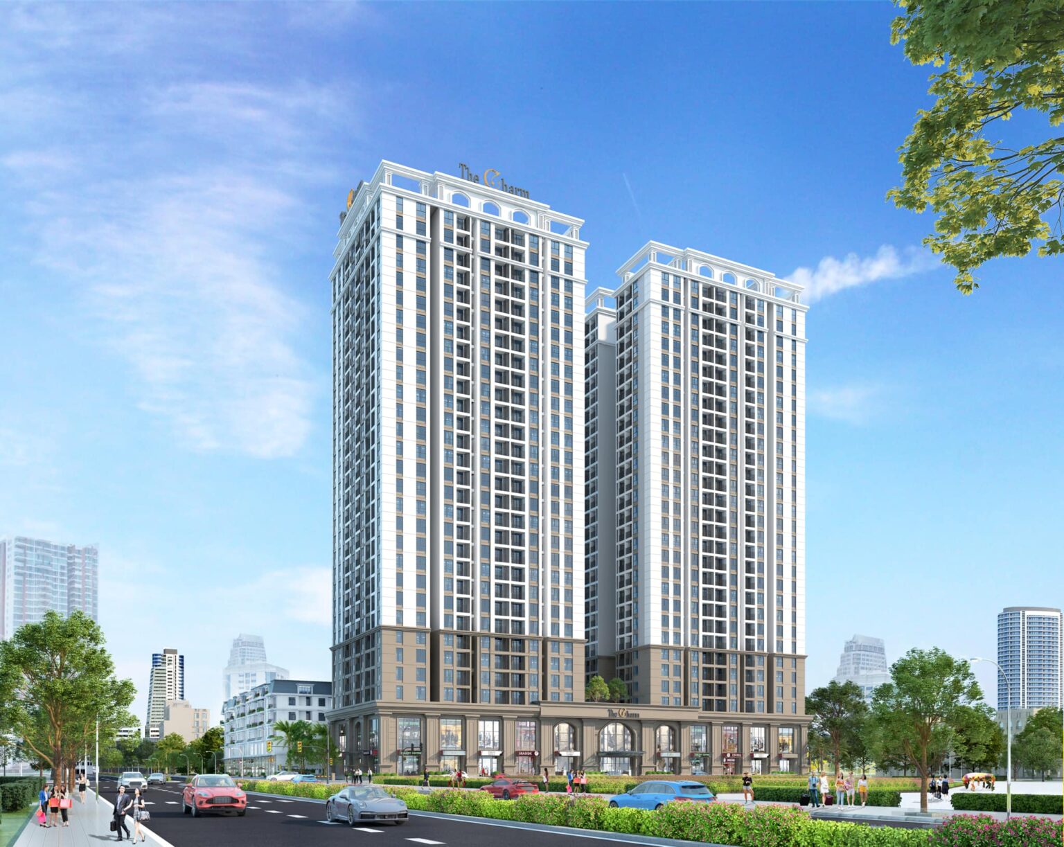 Cho thuê sàn văn phòng dự án The Charm An Hưng với diện tích đa dạng từ 200m², giá thương lượng