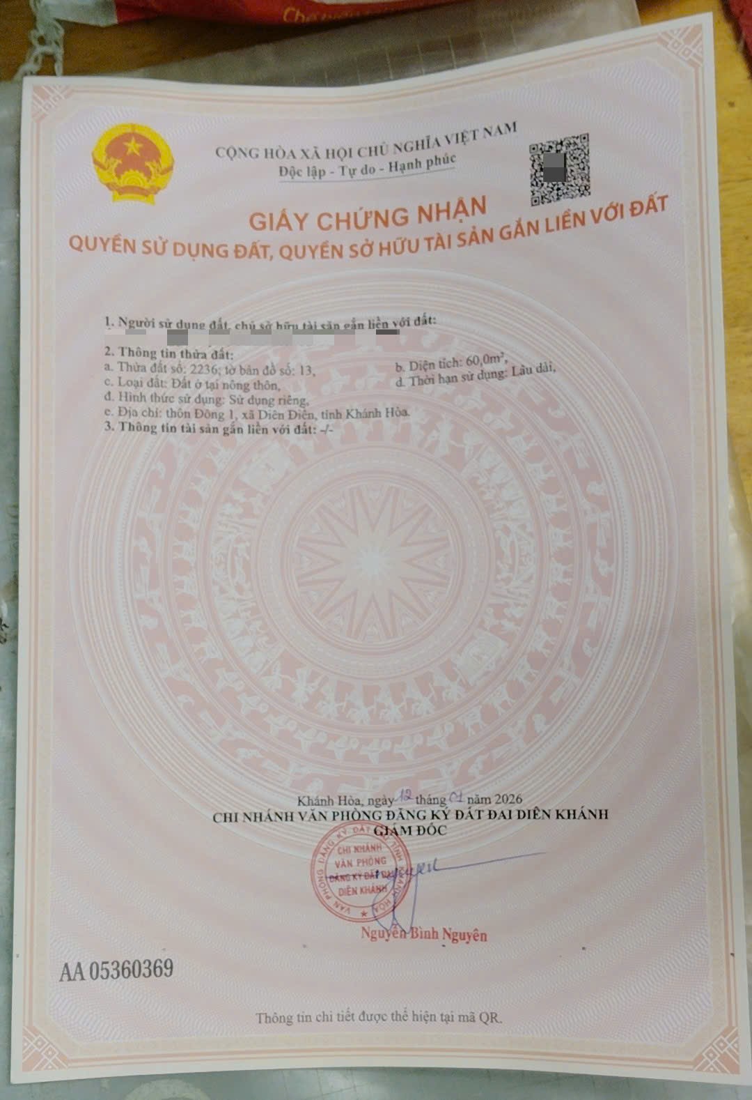 Bán nhà Diên Điền thôn Đông 1 mới xây - đường Mã Thánh 2 tầng full thổ cư có giấy phép XD 17