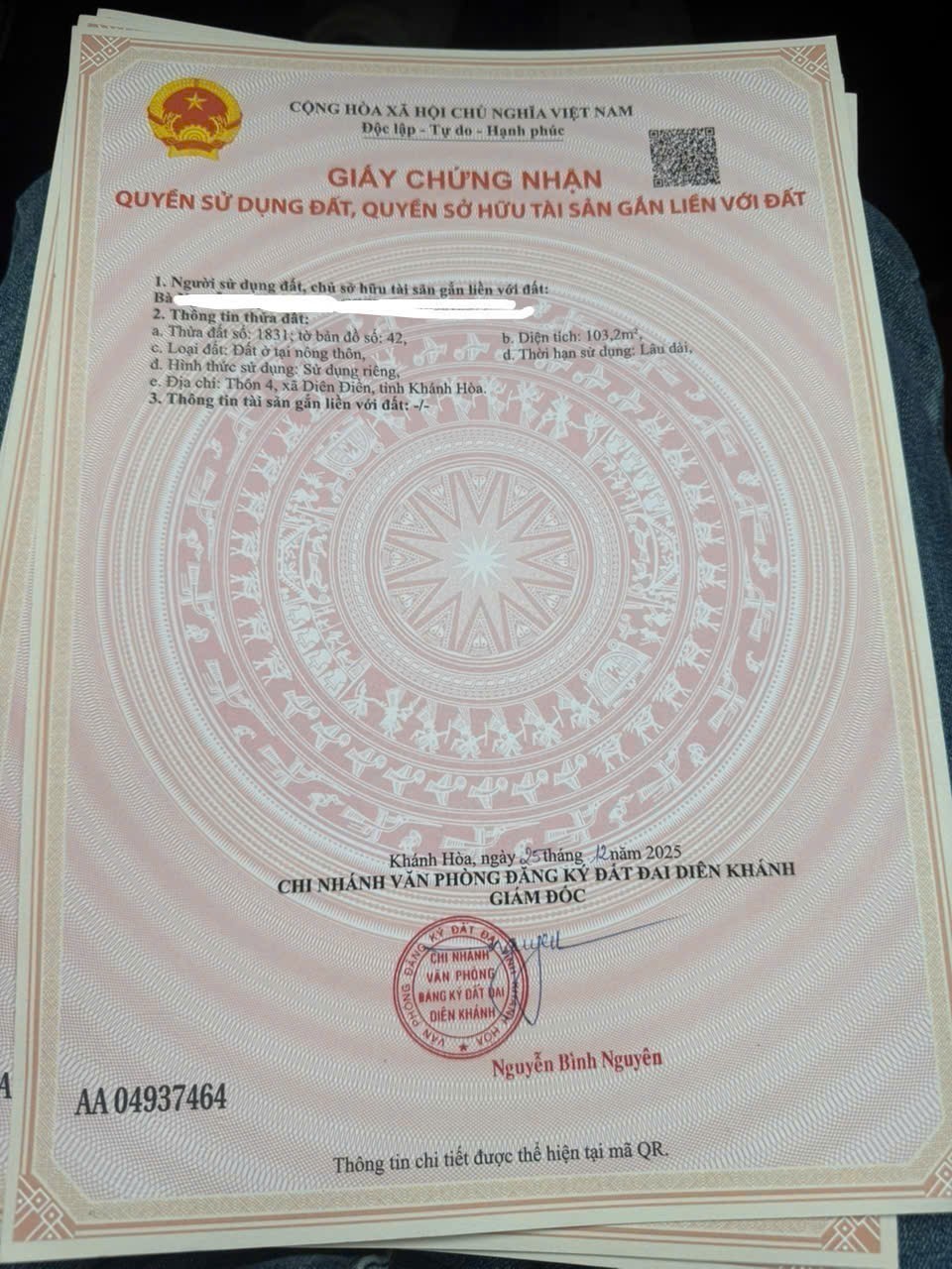 Bán đất Diên Phú full thổ giá rẻ ngay sát ngã 3 Hương Lộ 45 giao với đường Bạch Qua 7
