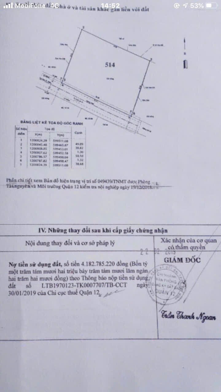 BÁN 1.993M² ĐẤT FULL THỔ CƯ, MẶT TIỀN THỚI AN 17, QUẬN 12 GIÁ BÁN 80 TỶ 2