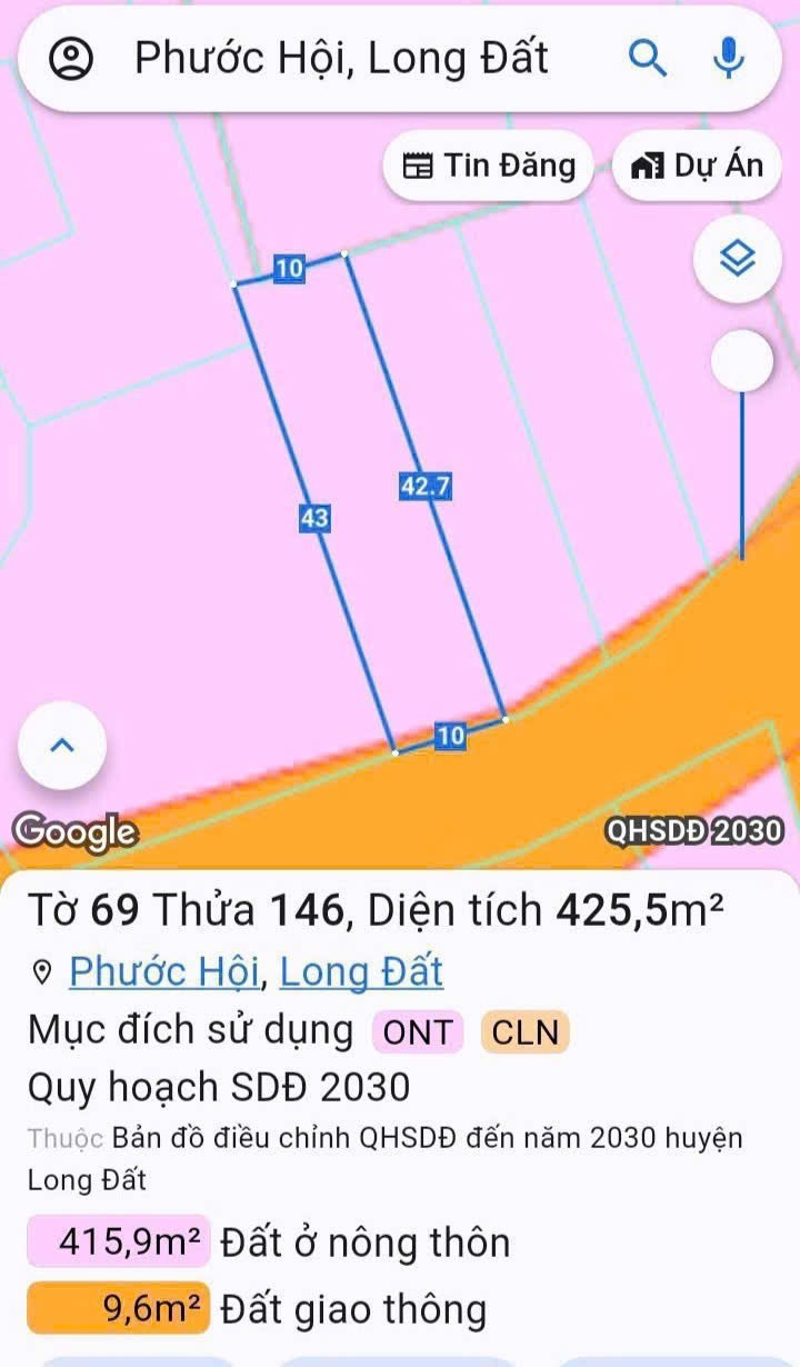 Cần bán Đất đường Võ Văn Kiệt, Thị trấn Phước Hải, Diện tích 425m², Giá 5 Triệu/m² 3
