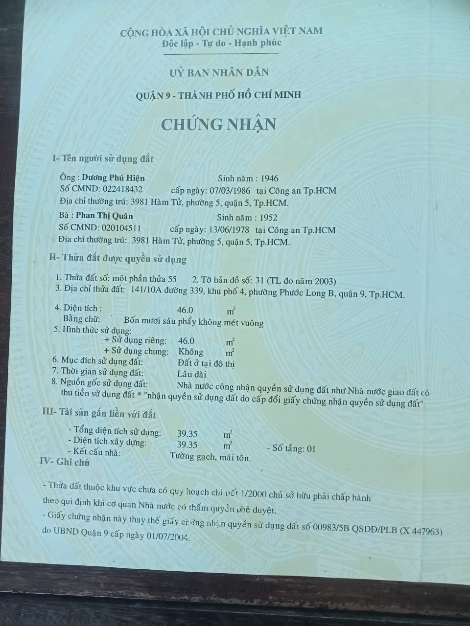 Cần bán Nhà mặt tiền Quận 9, Hồ Chí Minh, Diện tích 50m², Giá Thương lượng