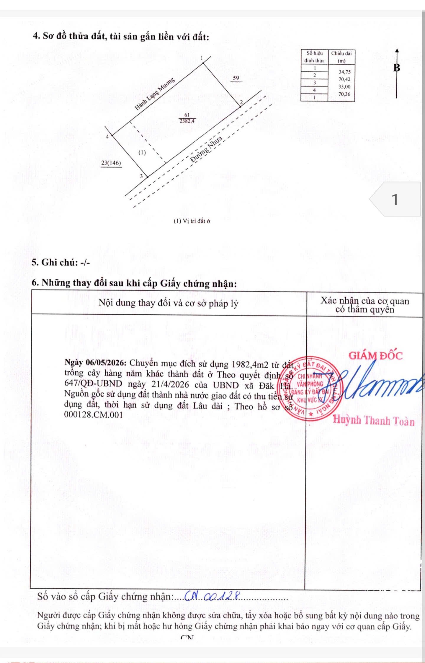 Diện tích tổng 2400m2 với mặt tiền siêu rộng lên tới 70m, cực kỳ thoáng đãng và dễ dàng phân lô