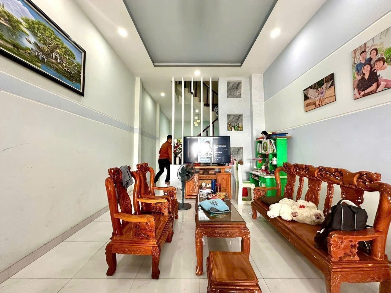 Bán nhà mặt tiền đường nhựa xã Phước Vân, Cần Đước dt 102m2 1 lầu,2pn,2wc giá 1,9 tỷ 2