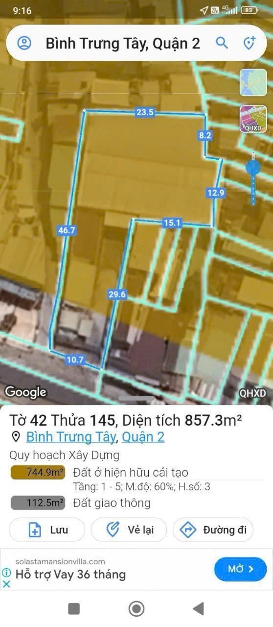 Cần bán Đất Quận 2, Hồ Chí Minh, Diện tích 729m², Giá Thương lượng 2