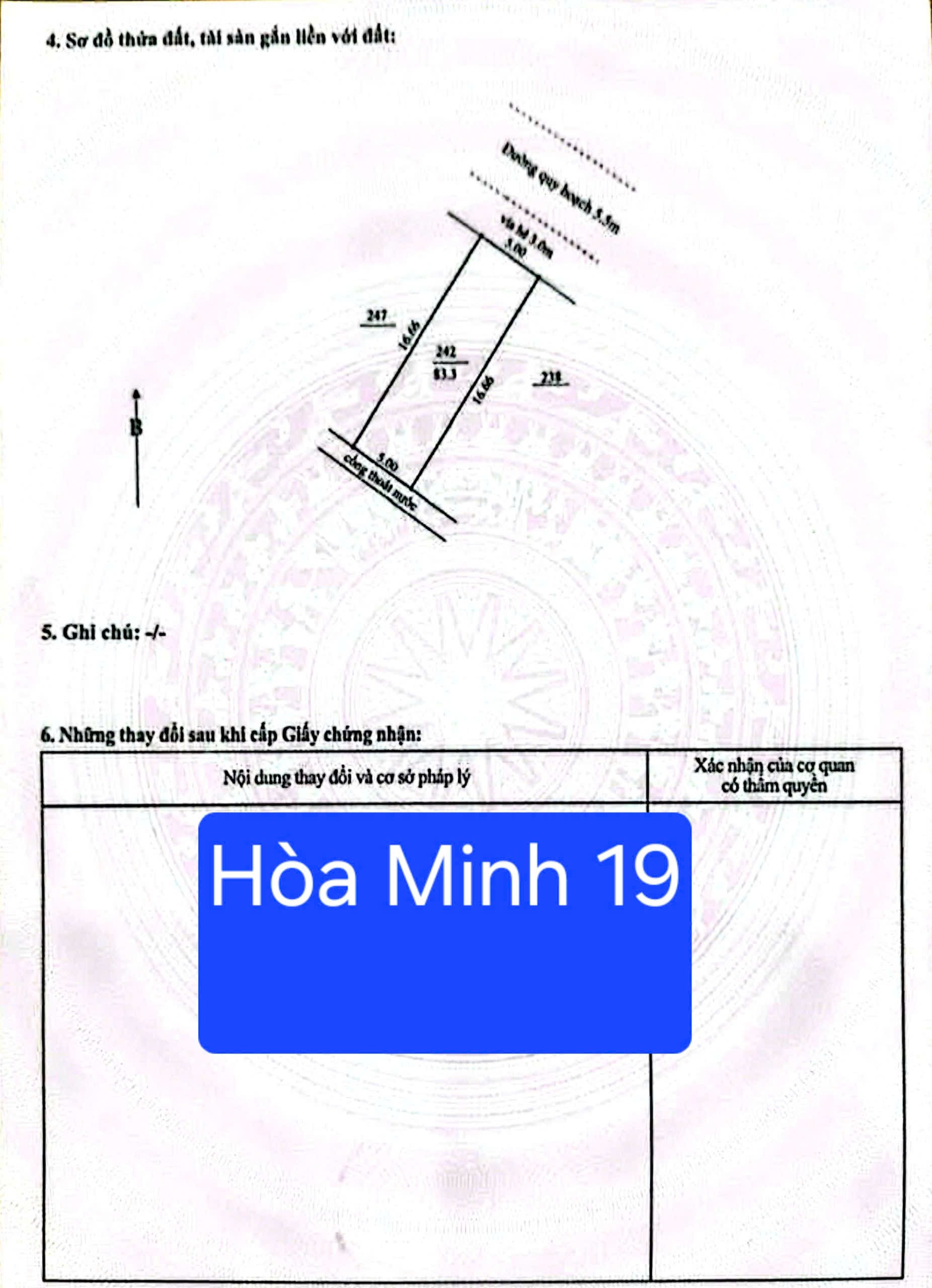 Bán đất đường Hoà Minh 19 - Gần ĐH Bách Khoa 2
