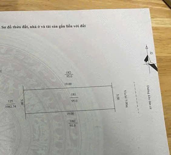 Bán lô đất trục chính đường 40m KĐT Việt Hòa, ph Việt Hòa, TP HD, 95m2, mt 5m, chỉ 3.x tỷ 3