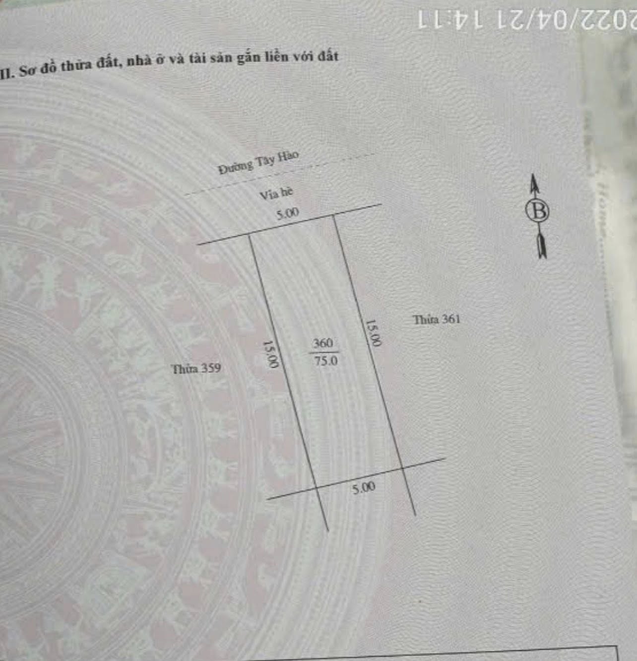 Bán đất mặt phố Tây Hào, ph Ngọc Châu, TP Hải Dương, 75m2, mt 5m, KD buôn bán tốt 3