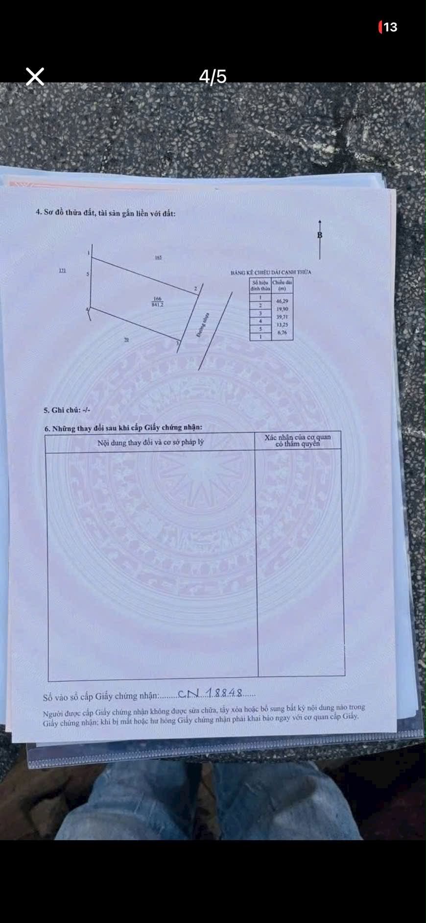 Cần bán Đất đường Tỉnh lộ 44B, Thị trấn Phước Hải, Diện tích 841m², Giá 1.6 Tỷ 2
