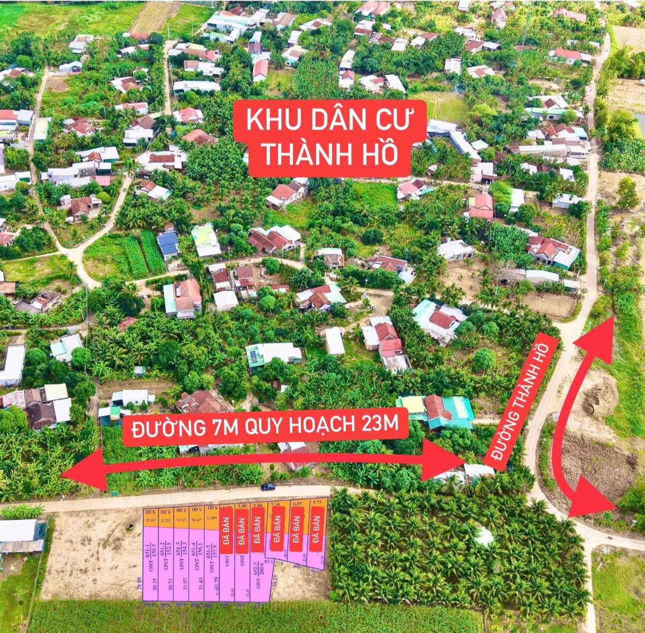 Bán đất Diên Phước giá rẻ mặt đường bê tông thông rộng 7m QH 23m 6