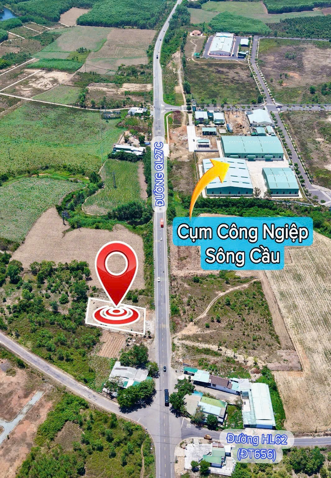 Bán đất Khánh Vĩnh mặt tiền Quốc Lộ 27C đối diện khu công nghiệp Sông Cầu 5
