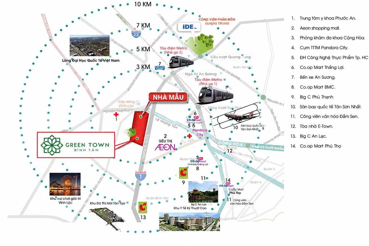CĂN HỘ GREEN TOWN CHỈ TỪ 2 TỶ 6 CĂN 2 PHÒNG NGỦ 5