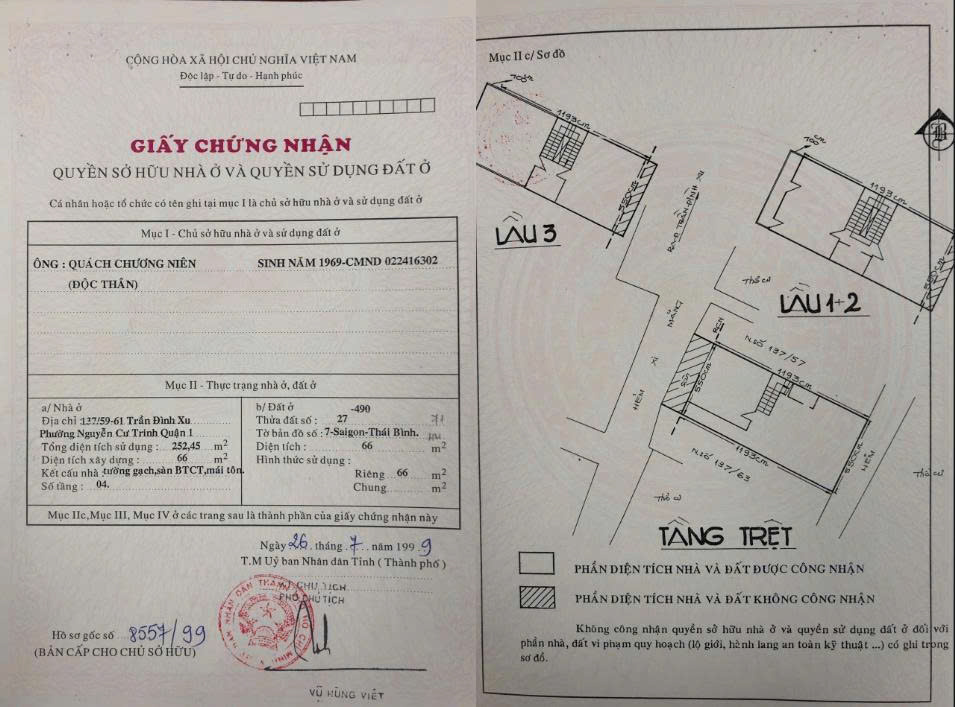 CHÍNH CHỦ CÓ NHÀ CẦN BÁN NHÀ TẠI QUẬN 1 - TP HỒ CHÍ MINH 5