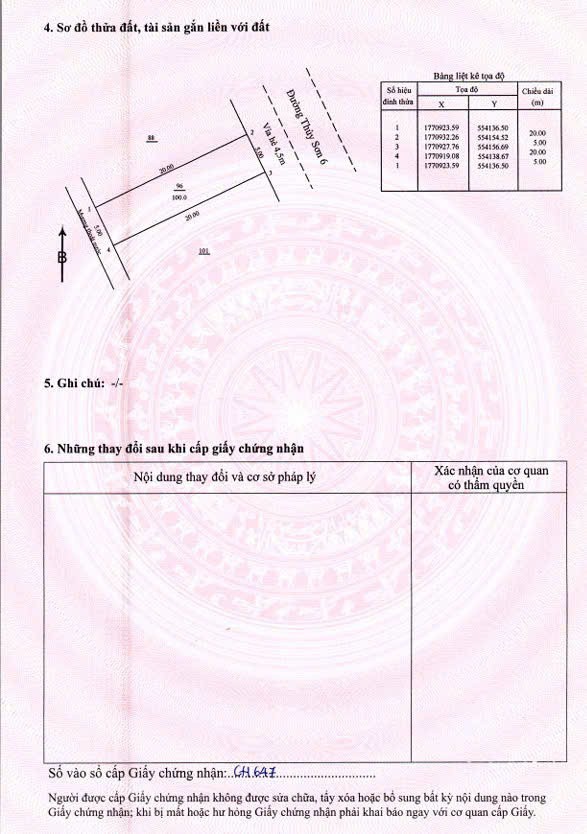 205m2/ 16,2 tỷ, Đất đường Thủy Sơn 6,sát 600 giường,Núi Non Nước,Quận NH Sơn 2