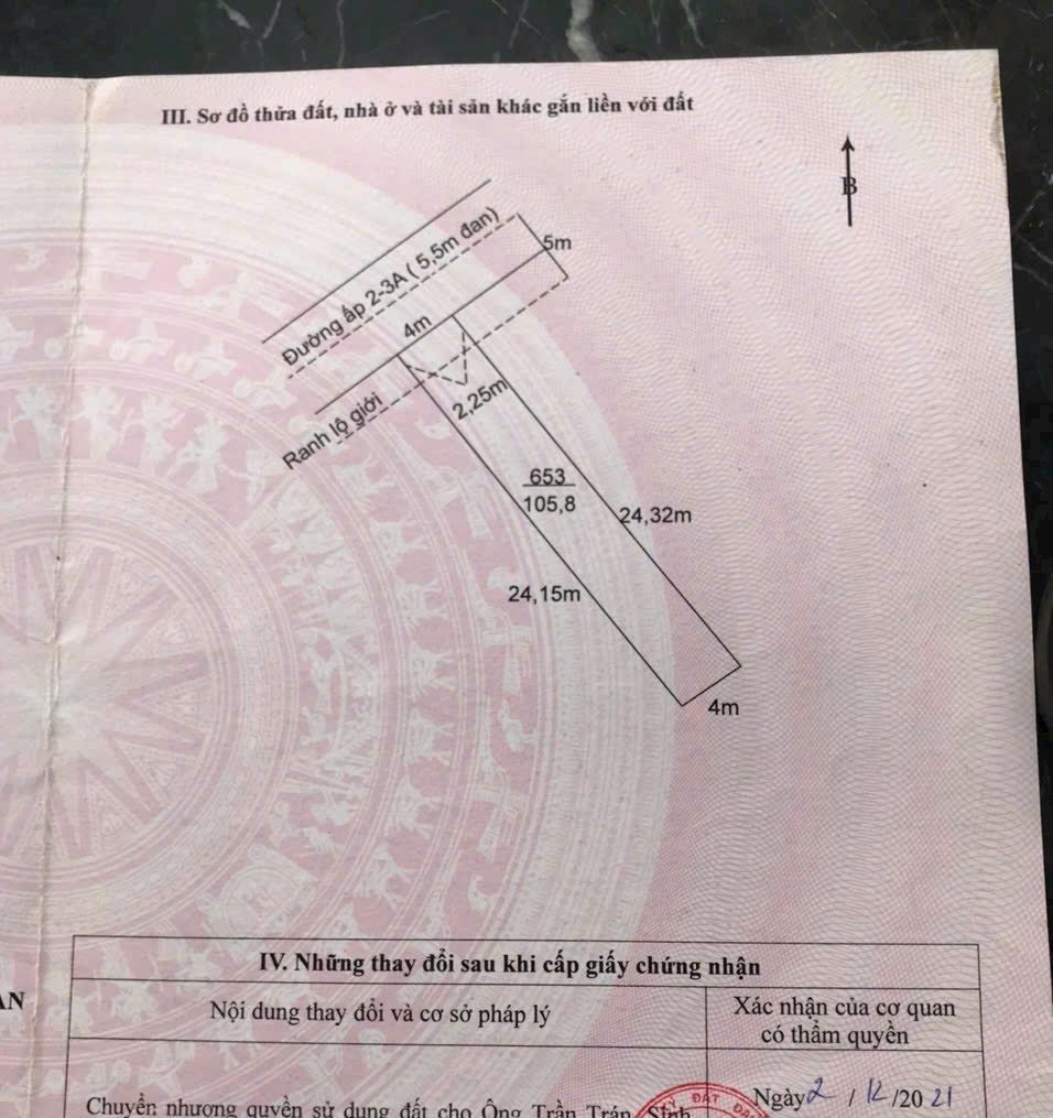Bán 2 nền thổ cư mặt tiền Liên Ấp 2-3A , xã Phước Lợi dt 105m2 giá 1,4 - 1,5 tỷ 6