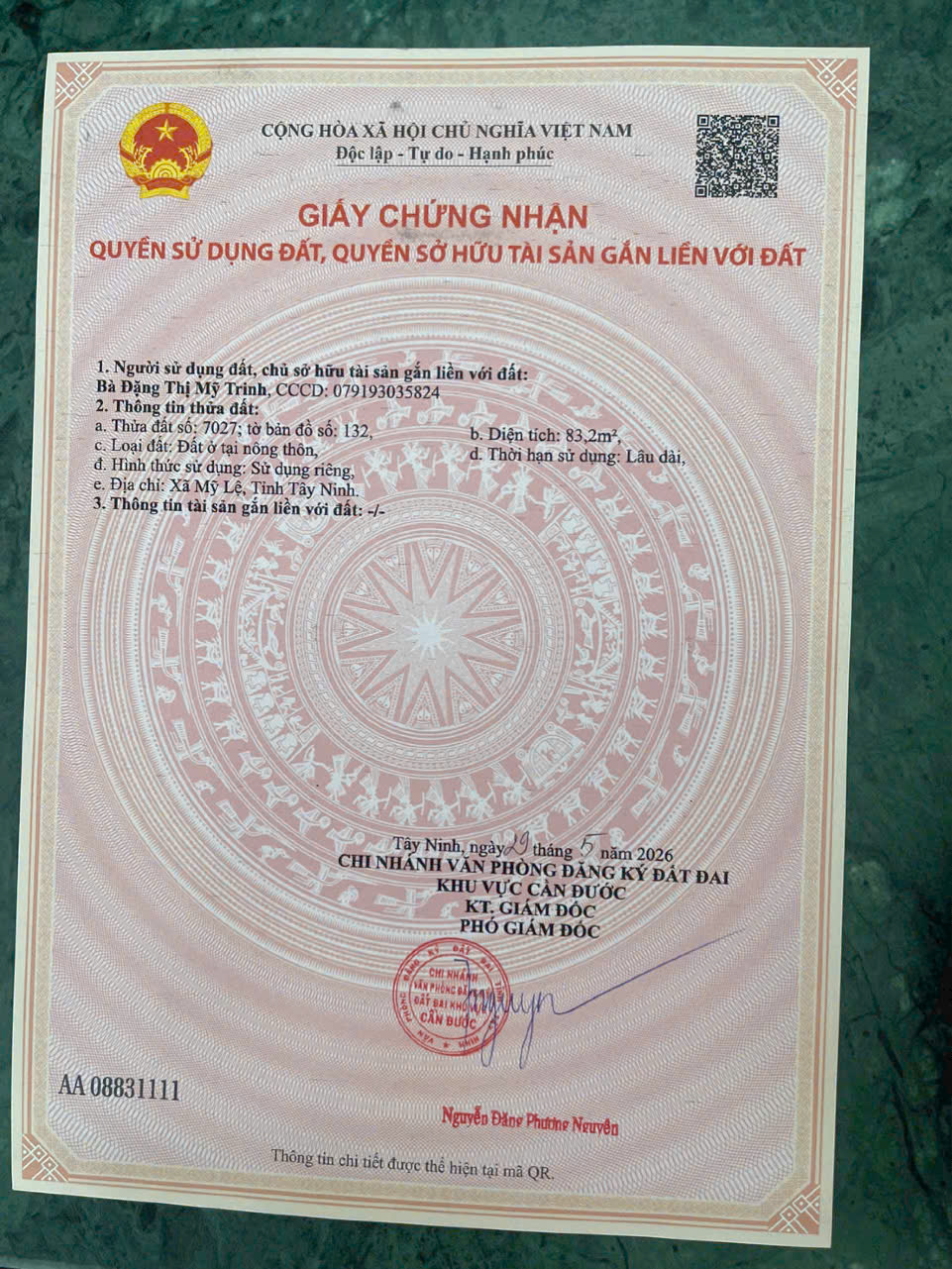 Đất nền 83m2 kdc Tân Mỹ giá rẻ đầu tư  920tr giá bán nhanh 6