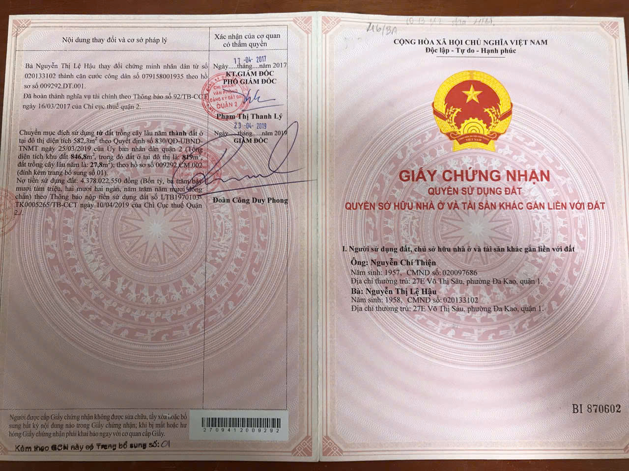 Cần bán Biệt thự Phường Bình An, Quận 2, Diện tích 819m², Giá 0200 Tỷ 5