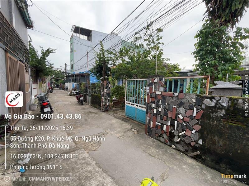 Chính chủ bán 206m2 đất sẵn nhà C4 chưa qua đầu tư trung tâm Ngũ Hành Sơn, Đà Nẵng.