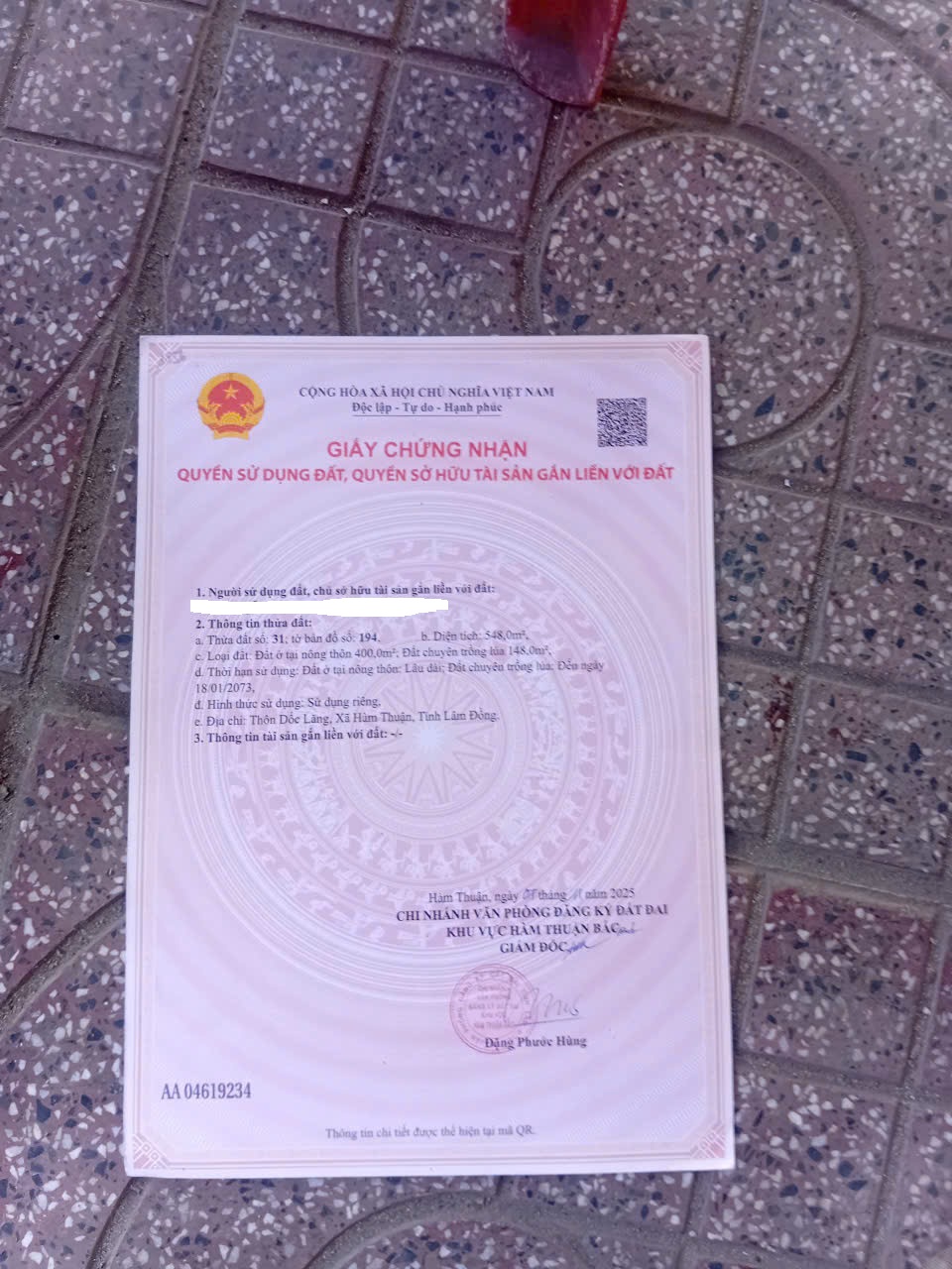 Bán 548m2 Đất Mặt Đường Hàm Phú - Thuận Minh, Thôn Dốc Lăng, Xã Hàm Thuận, Lâm Đồng 3