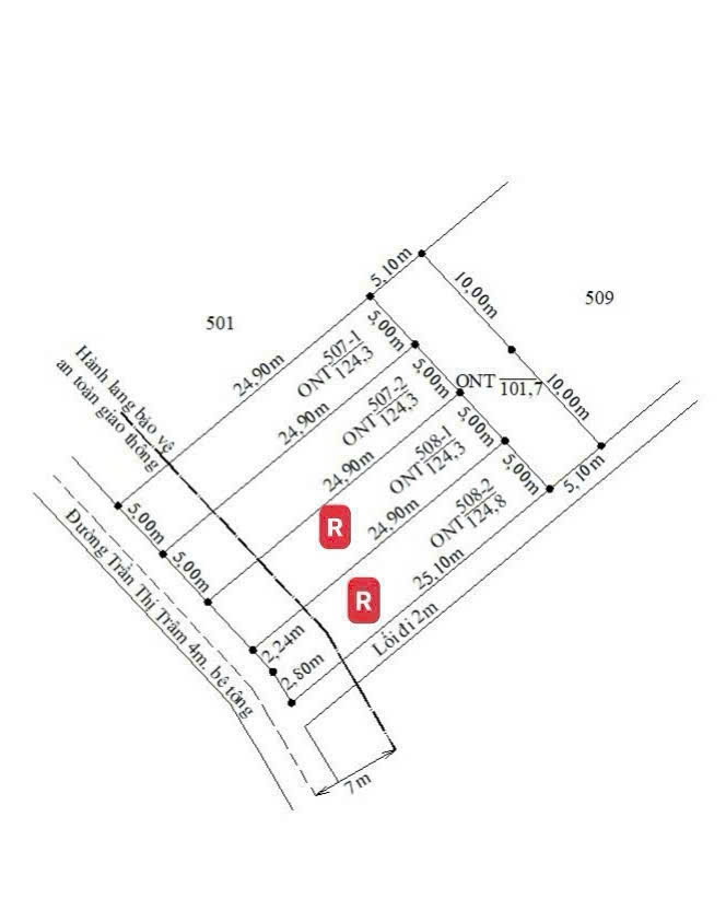 Bán nền thổ cư mt beton 4m Trần Thị Trâm , xã Tân Phước Tây , Tân Trụ dt 125m2 giá 525 triệu 5