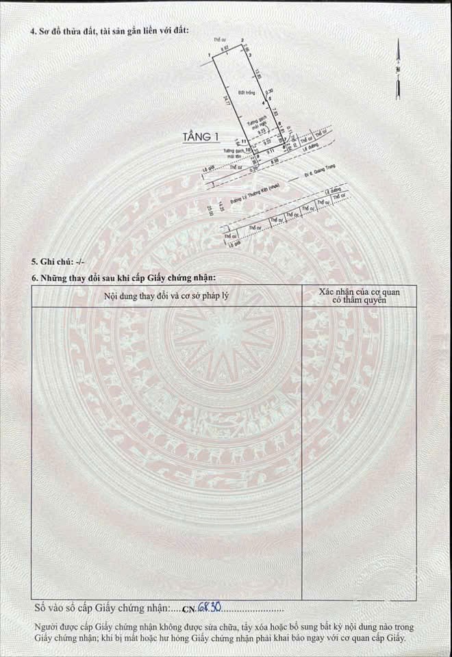 CỰC PHẨM ĐẤT (9X40) MẶT TIỀN LÝ THƯỜNG KIỆT – VÒNG XOAY HÓC MÔN 5