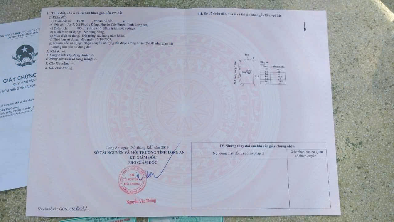 Đất vườn giá rẻ 500m2 mt xe máy xã Phước Đông 650tr 5