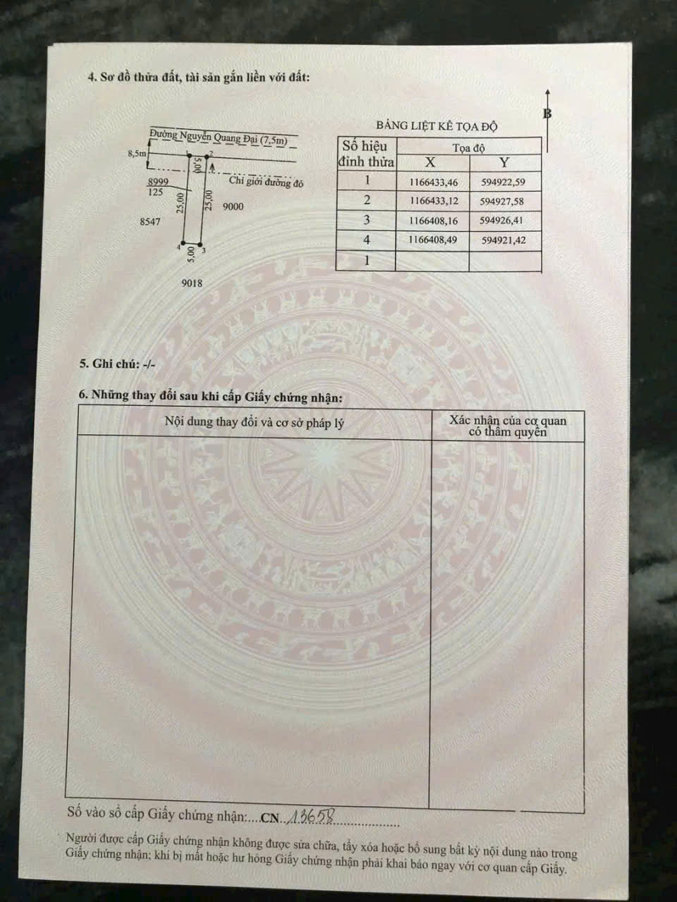 Bán 2 lô thổ cư mặt tiền Nguyễn Quang Đại , xã Mỹ Lệ dt 125 m2 giá 1,2 tỷ 1 lô 3